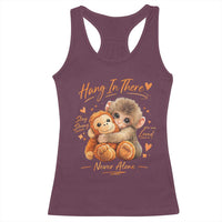 Cute Baby Monkey Punch Racerback Tank Top Adorable Emotional Graphic Little Punch
