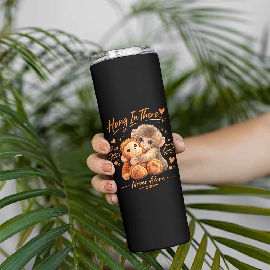 Cute Baby Monkey Punch Skinny Tumbler Adorable Emotional Graphic Little Punch