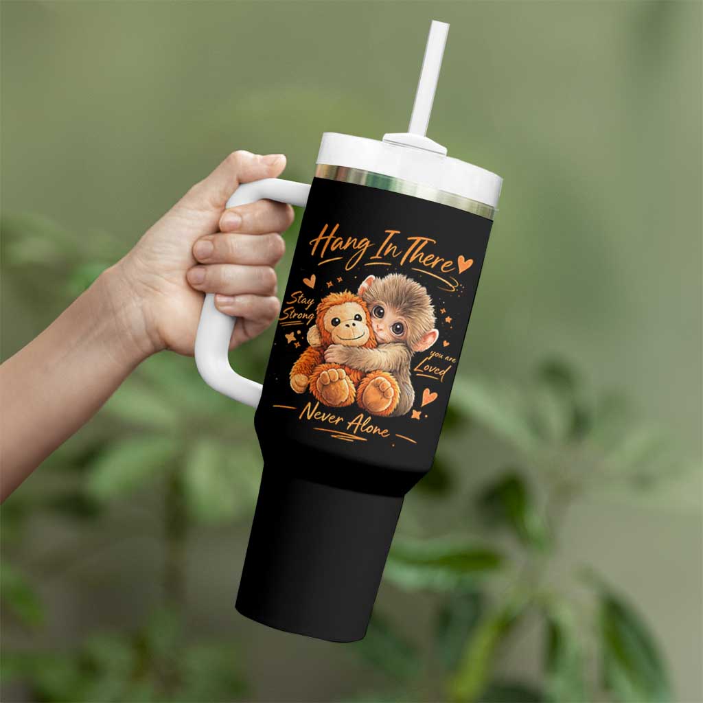 Cute Baby Monkey Punch Tumbler With Handle Adorable Emotional Graphic Little Punch