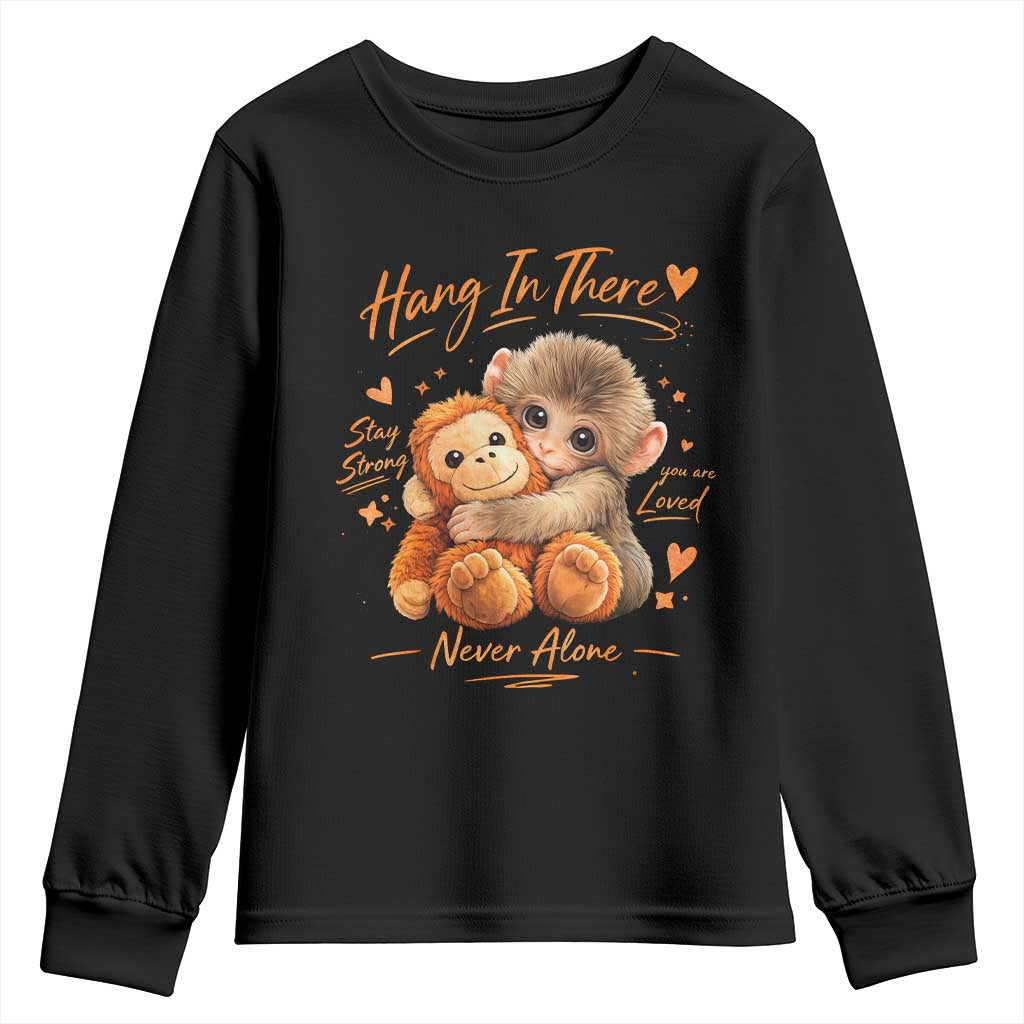 Cute Baby Monkey Punch Youth Sweatshirt Adorable Emotional Graphic Little Punch