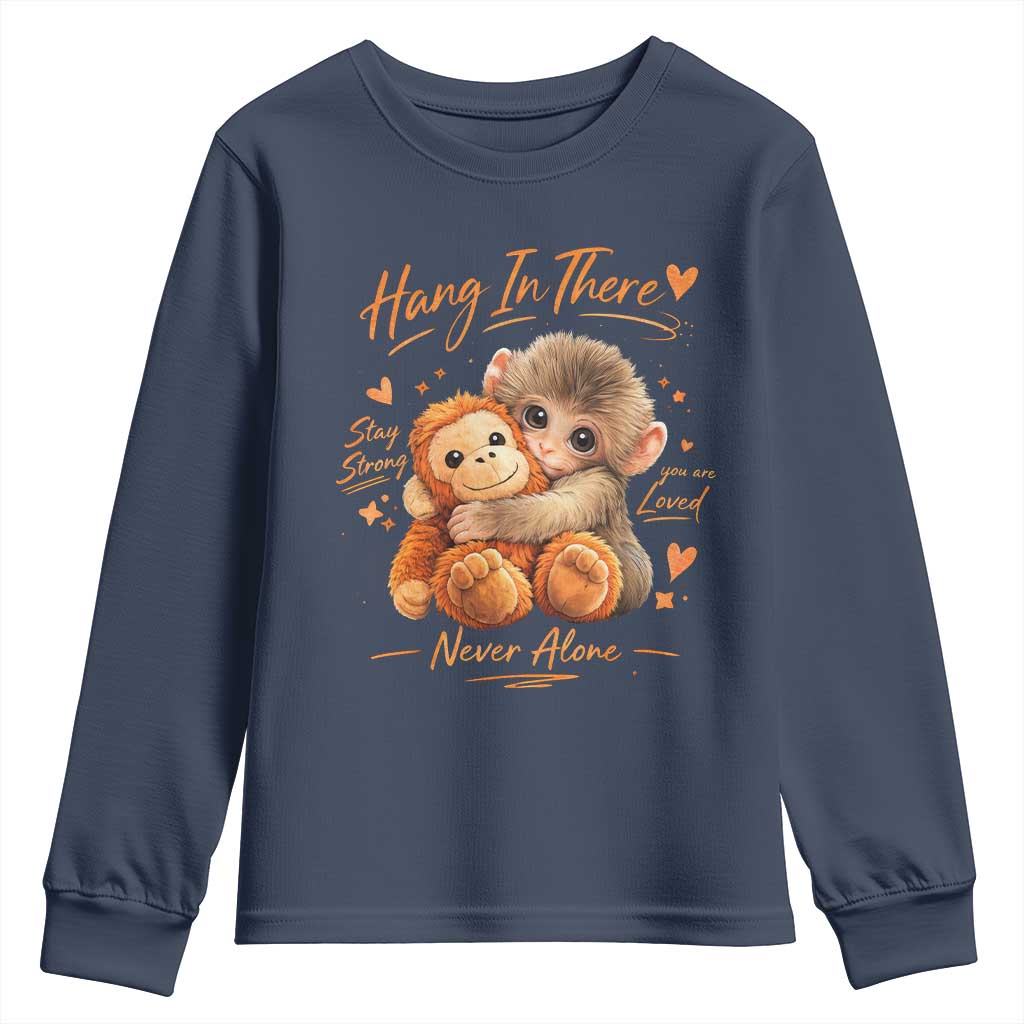 Cute Baby Monkey Punch Youth Sweatshirt Adorable Emotional Graphic Little Punch