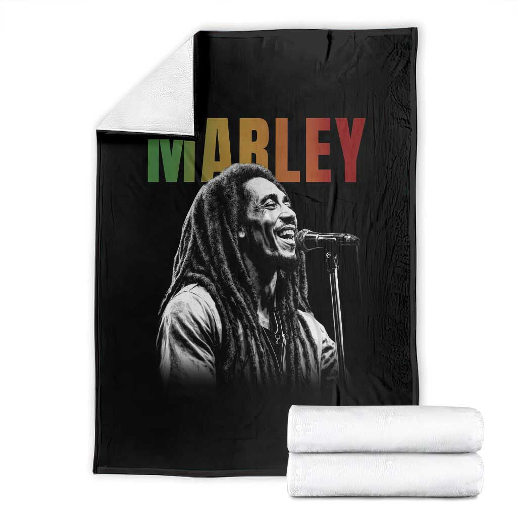 Vintage Marley Throw Blanket Rastaman Jamaica Jamaican Rasta Reggage Music