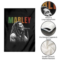 Vintage Marley Garden Flag Rastaman Jamaica Jamaican Rasta Reggage Music