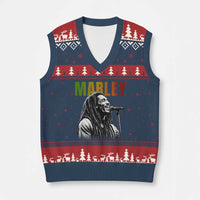 Vintage Marley V-Neck Knit Sweater Vest Rastaman Jamaica Jamaican Rasta Reggage Music