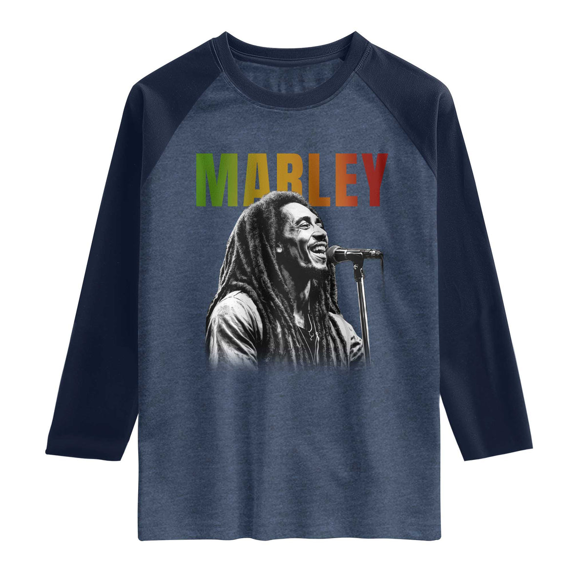Vintage Marley Raglan Shirt Rastaman Jamaica Jamaican Rasta Reggage Music