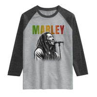 Vintage Marley Raglan Shirt Rastaman Jamaica Jamaican Rasta Reggage Music