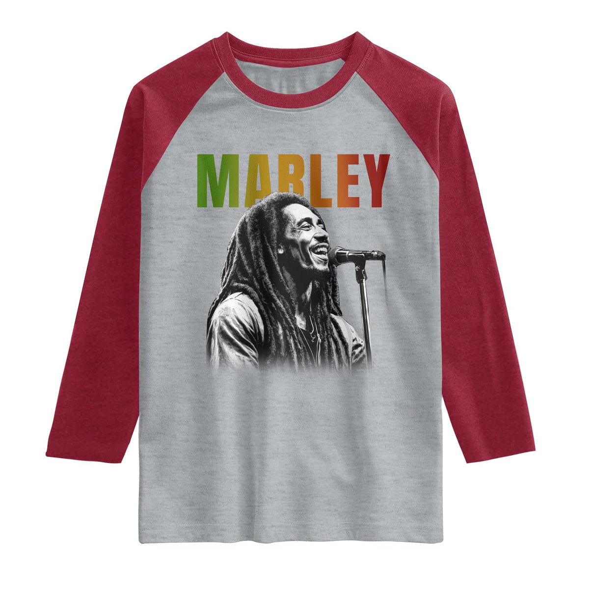 Vintage Marley Raglan Shirt Rastaman Jamaica Jamaican Rasta Reggage Music