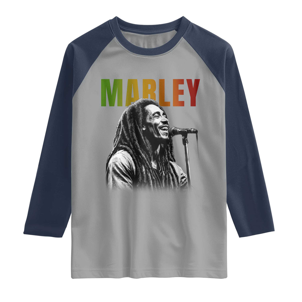 Vintage Marley Raglan Shirt Rastaman Jamaica Jamaican Rasta Reggage Music