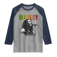 Vintage Marley Raglan Shirt Rastaman Jamaica Jamaican Rasta Reggage Music