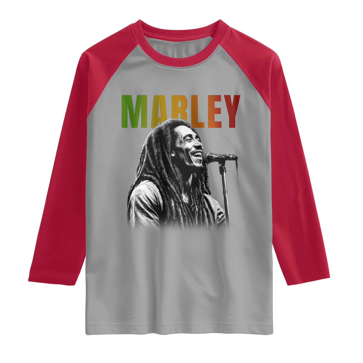 Vintage Marley Raglan Shirt Rastaman Jamaica Jamaican Rasta Reggage Music