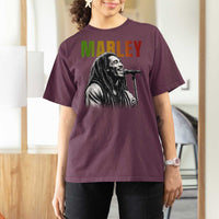 Vintage Marley T Shirt For Women Rastaman Jamaica Jamaican Rasta Reggage Music
