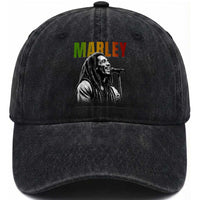 Vintage Marley Washed Cotton Baseball Cap Rastaman Jamaica Jamaican Rasta Reggage Music