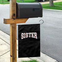 Baseball Sister Garden Flag Retro Varsity Baseball Season Family