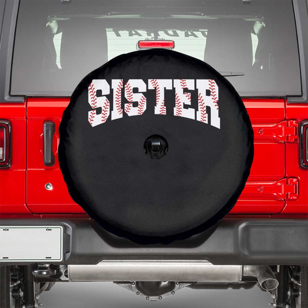 Baseball Sister Spare Tire Cover Retro Varsity Baseball Season Family