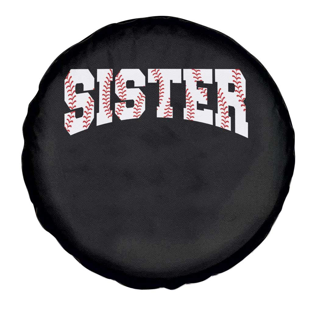 Baseball Sister Spare Tire Cover Retro Varsity Baseball Season Family