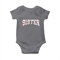 Baseball Sister Baby Onesie Retro Varsity Baseball Season Family