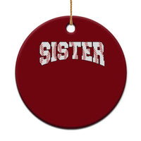 Baseball Sister Ceramic Ornament Retro Varsity Baseball Season Family