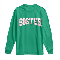 Baseball Sister Long Sleeve Shirt Retro Varsity Baseball Season Family