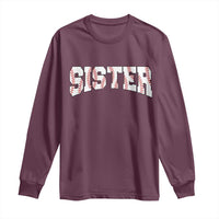Baseball Sister Long Sleeve Shirt Retro Varsity Baseball Season Family