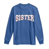 Baseball Sister Long Sleeve Shirt Retro Varsity Baseball Season Family