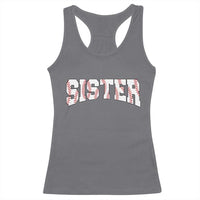 Baseball Sister Racerback Tank Top Retro Varsity Baseball Season Family