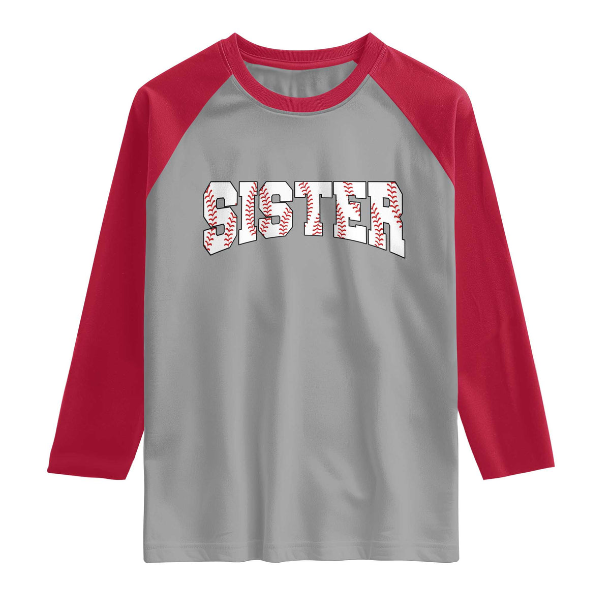 Baseball Sister Raglan Shirt Retro Varsity Baseball Season Family