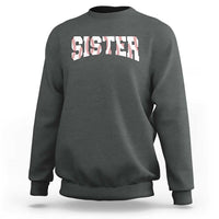 Baseball Sister Sweatshirt Retro Varsity Baseball Season Family