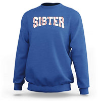 Baseball Sister Sweatshirt Retro Varsity Baseball Season Family