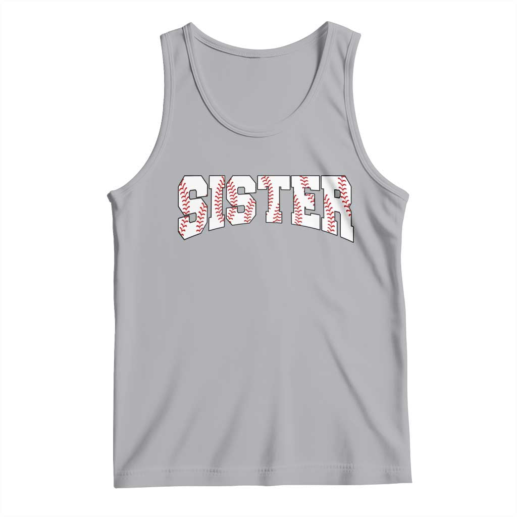Baseball Sister Tank Top Retro Varsity Baseball Season Family