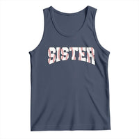Baseball Sister Tank Top Retro Varsity Baseball Season Family