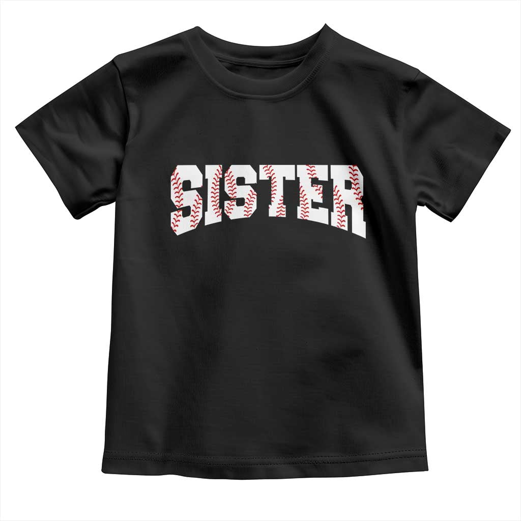 Baseball Sister Toddler T Shirt Retro Varsity Baseball Season Family