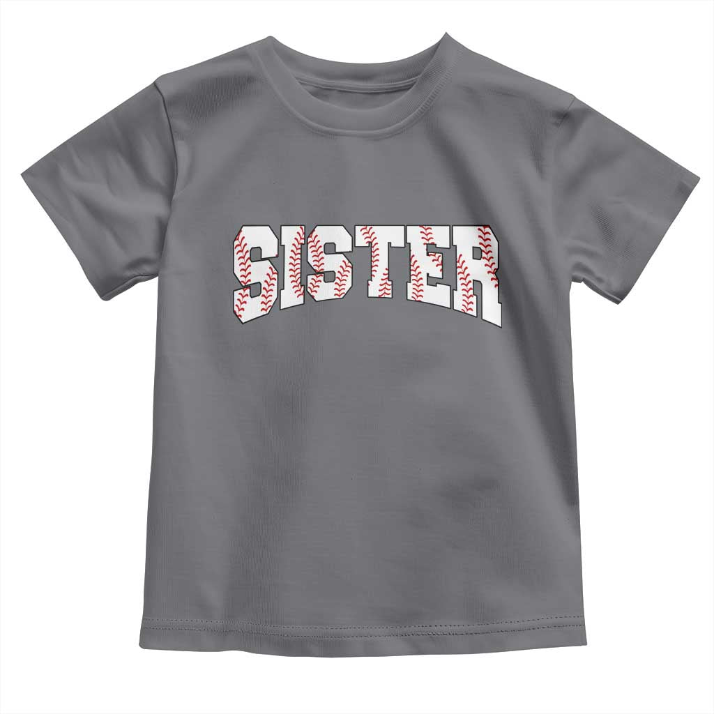 Baseball Sister Toddler T Shirt Retro Varsity Baseball Season Family