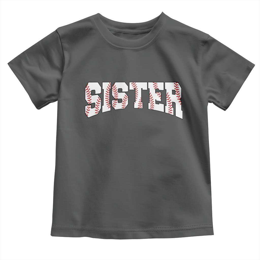 Baseball Sister Toddler T Shirt Retro Varsity Baseball Season Family
