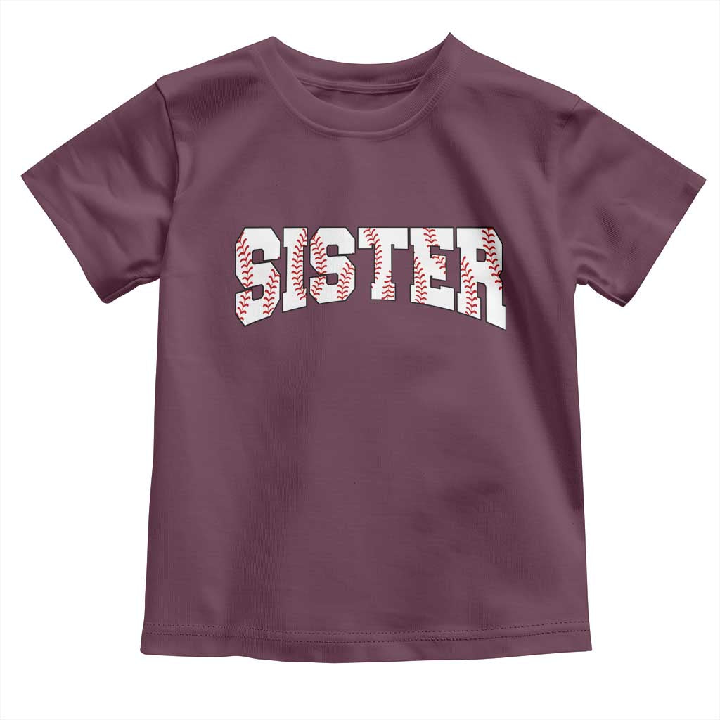 Baseball Sister Toddler T Shirt Retro Varsity Baseball Season Family