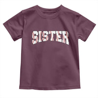 Baseball Sister Toddler T Shirt Retro Varsity Baseball Season Family