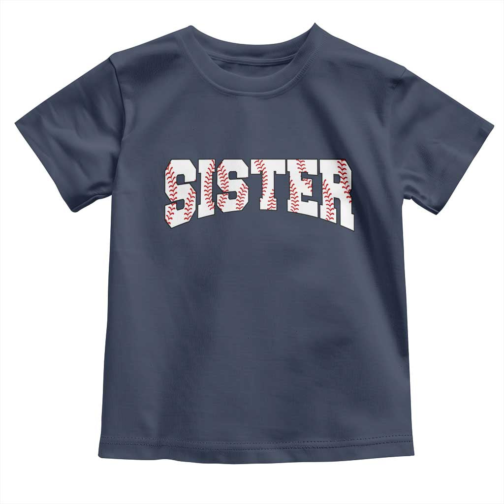 Baseball Sister Toddler T Shirt Retro Varsity Baseball Season Family