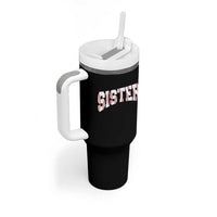 Baseball Sister Tumbler With Handle Retro Varsity Baseball Season Family