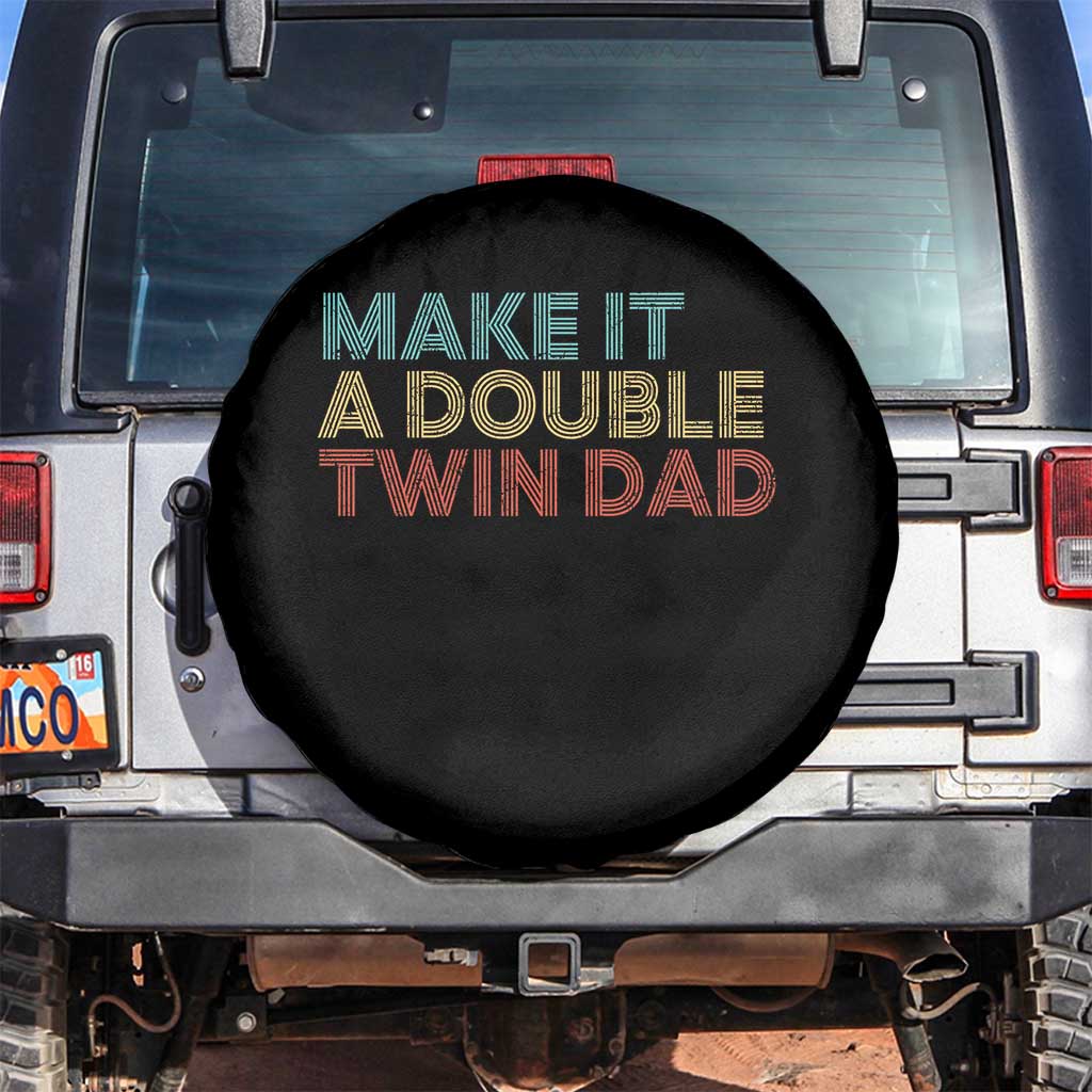 Retro Twin Dad Spare Tire Cover Make It A Double Funny Fathers Day