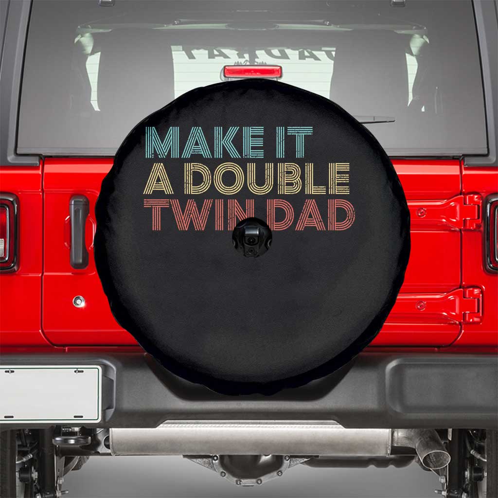 Retro Twin Dad Spare Tire Cover Make It A Double Funny Fathers Day