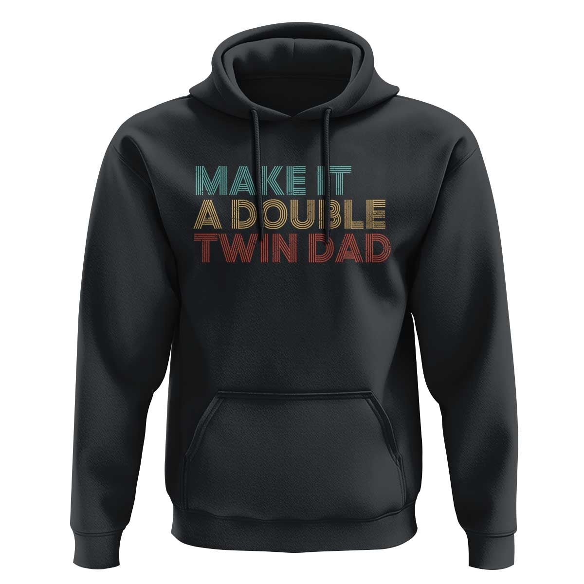 Retro Twin Dad Hoodie Make It A Double Funny Fathers Day