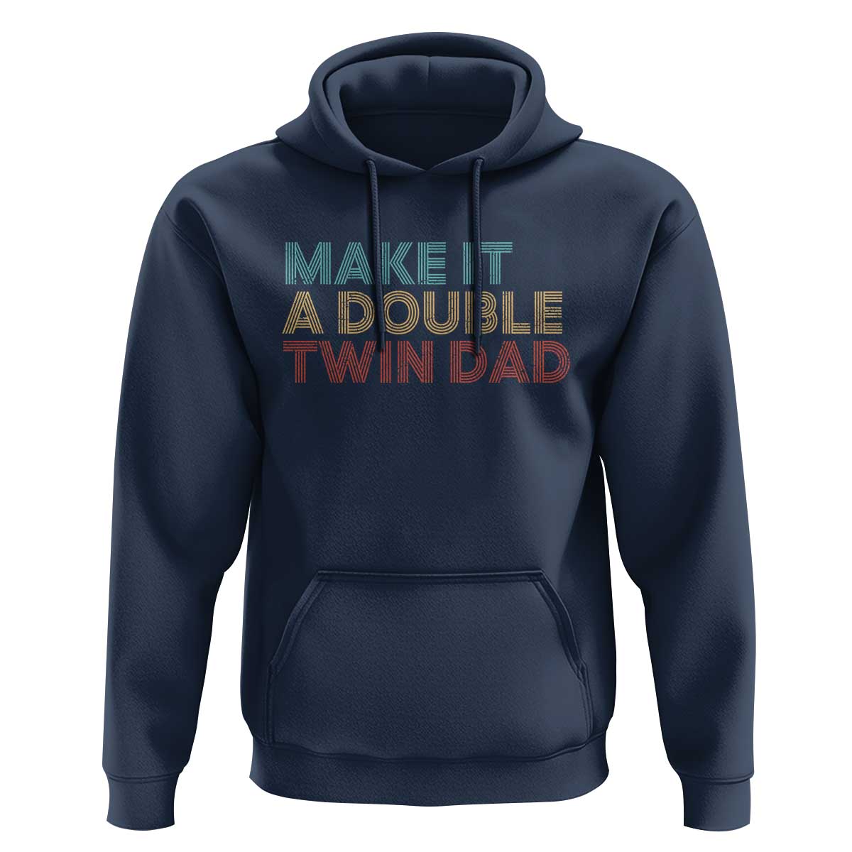 Retro Twin Dad Hoodie Make It A Double Funny Fathers Day