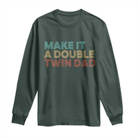 Retro Twin Dad Long Sleeve Shirt Make It A Double Funny Fathers Day