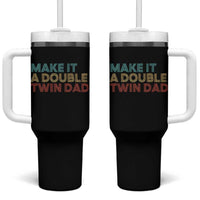 Retro Twin Dad Tumbler With Handle Make It A Double Funny Fathers Day