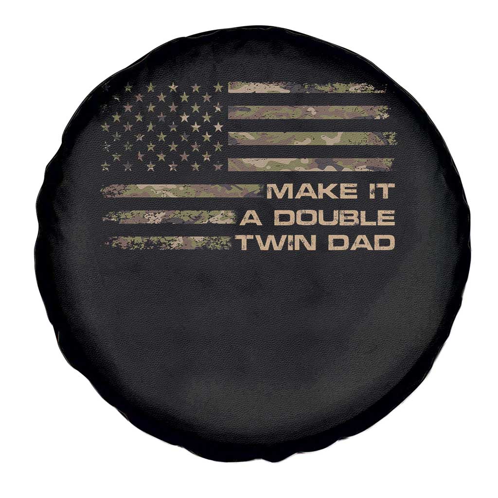 Twin Dad Spare Tire Cover Make It A Double Funny Fathers Day Camo American Flag