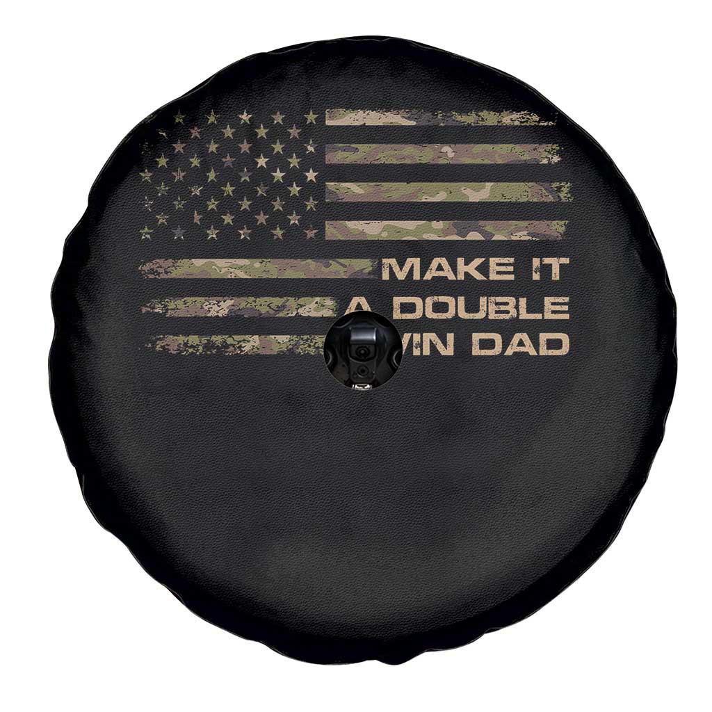 Twin Dad Spare Tire Cover Make It A Double Funny Fathers Day Camo American Flag