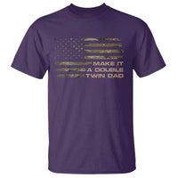 Twin Dad T Shirt Make It A Double Funny Fathers Day Camo American Flag