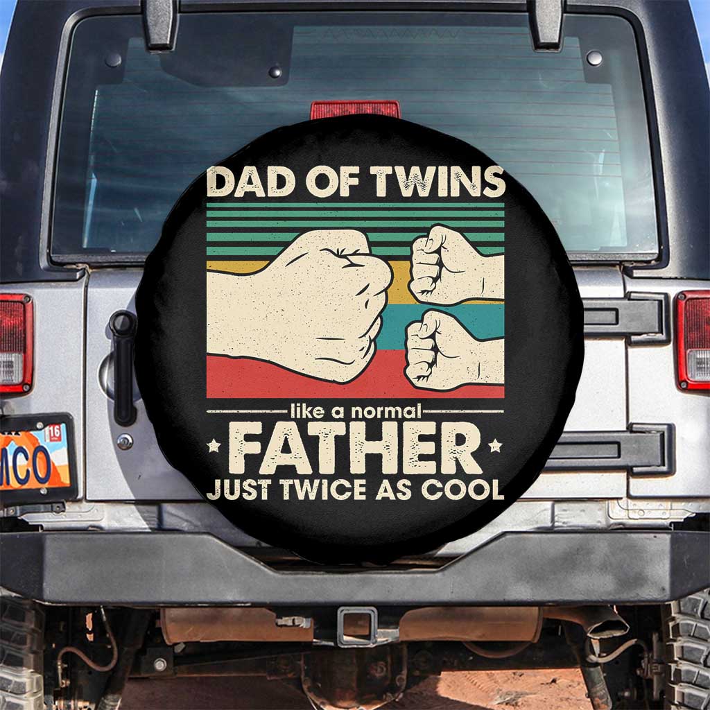 Retro Twin Dad Spare Tire Cover Like A Normal But Just Twice As Cool