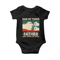 Retro Twin Dad Baby Onesie Like A Normal But Just Twice As Cool