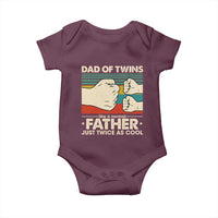 Retro Twin Dad Baby Onesie Like A Normal But Just Twice As Cool