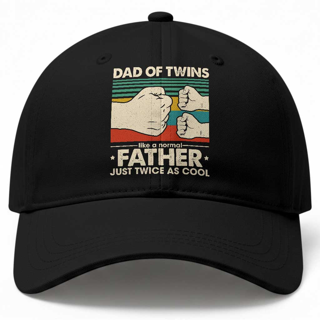 Retro Twin Dad Baseball Cap Like A Normal But Just Twice As Cool